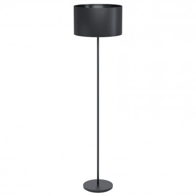 Floor Light Steel Black / Fabric Black - MASERLO 1