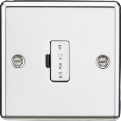 13A Fused Spur Unit - Rounded Edge Polished Chrome