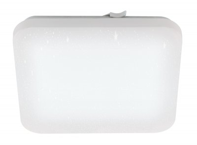 Wall / Ceiling Light Steel White / Plastic With Crystal Effect White - FRANIA-S