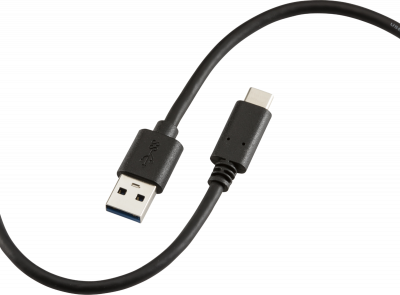 1.5m 60W USB-A to USB-C Cable - Black