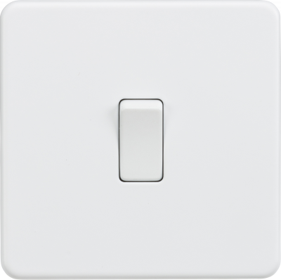 Screwless 10AX 1G intermediate switch - Matt white