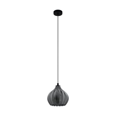 Pendant Light Steel Black / Glass Vaporized Black-transparent - TAMALLAT