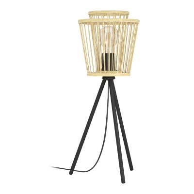 Table Light Steel Black / Wood Natural - HYKEHAM