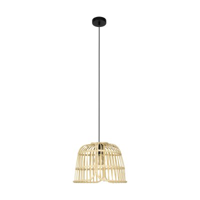 Pendant Light Steel Black / Wood Natural - GLYNEATH