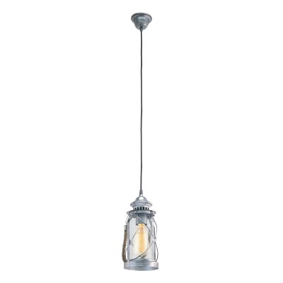 Pendant Light Steel Silver-antique / Glass Clear - BRADFORD