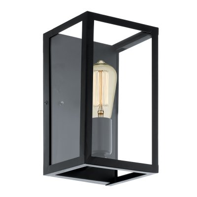 Wall Light Steel Black / Glass Clear - CHARTERHOUSE