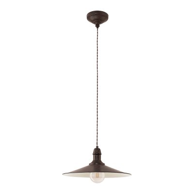 Pendant Light Steel Antique-brown, Beige - STOCKBURY