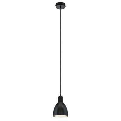 Pendant Light Steel Black, White - PRIDDY