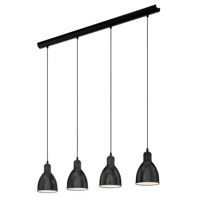Pendant Light Steel Black, White - PRIDDY