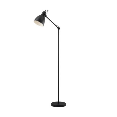 Floor Light Steel Black, White - PRIDDY