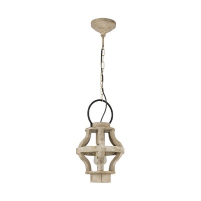 Pendant Light Steel Brown / Wood Brown - KINROSS