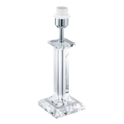 Table Light / Steel, Brilliant Glass Chrome, Clear - GLASBURY
