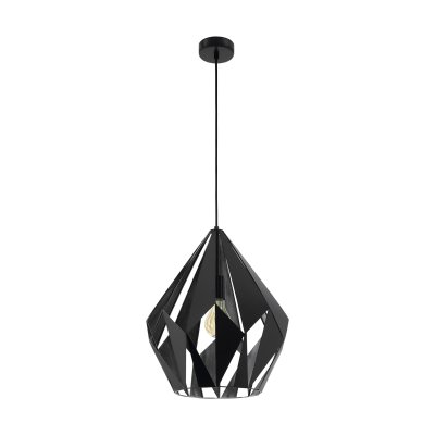 Pendant Light Steel Black, Silver - CARLTON 1