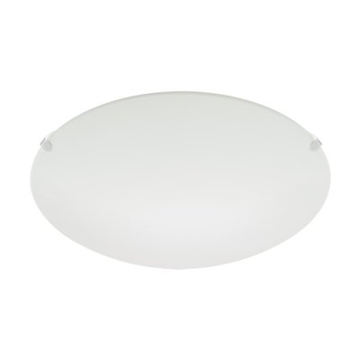 Wall / Ceiling Light Steel White / Satin Glass White - MARS