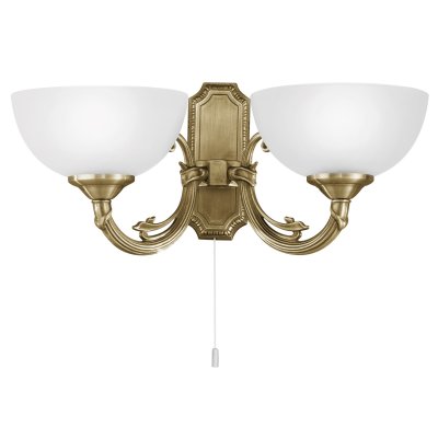 Wall Light Cast Metal Bronzed / Satin Glass White - SAVOY