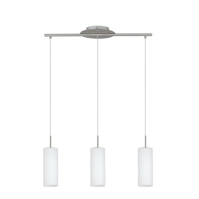 Pendant Light Steel Satin Nickel / Satin Glass White Painted - TROY 3