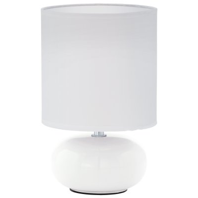 Table Light Ceramic White / Fabric White - TRONDIO