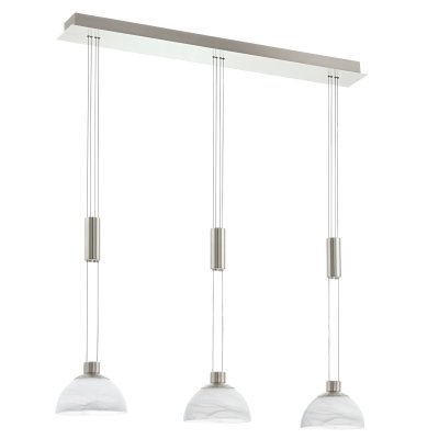Pendant Light Stainless Steel Satin Nickel / Glass Alabaster White - MONTEFIO
