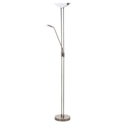 Floor Light Steel Bronzed / Glass, Plastic White, Satined - BAYA LED