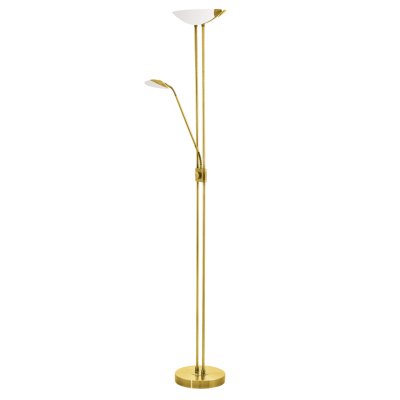 Floor Light Steel Brass / Glass, Plastic White, Satined - BAYA LED