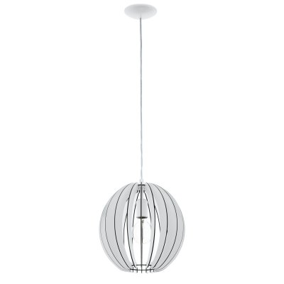 Pendant Light Steel White / Wood White - COSSANO