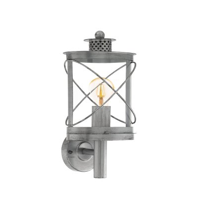 Wall Light Zinc-plated Steel Silver-antique / Plastic Transparent - HILBURN 1