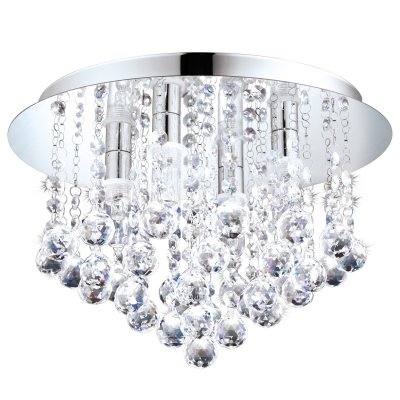 Ceiling Light Steel Chrome / Brilliant Glass Clear - ALMONTE