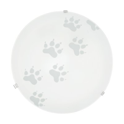 Wall / Ceiling Light Steel White / Satin Glass White - MARS