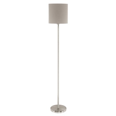 Floor Light Steel Satin Nickel / Fabric Taupe - PASTERI