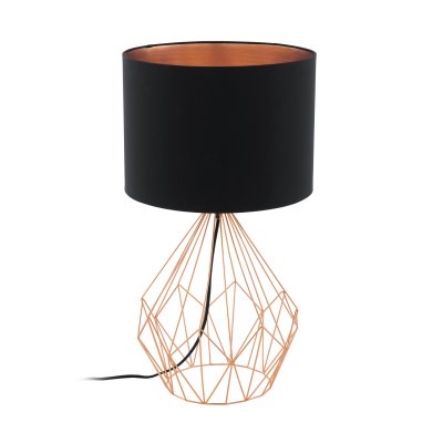 Table Light Steel Copper / Fabric Black, Copper - PEDREGAL 1