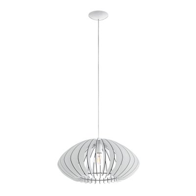 Pendant Light Steel White / Wood White - COSSANO 2
