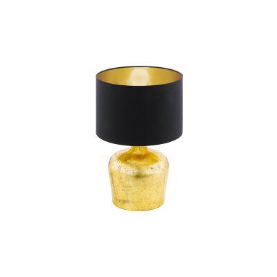 Table Light Steel Gold / Fabric Black, Gold - MANALBA