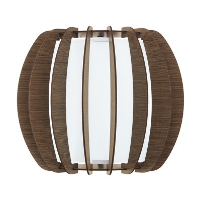 Wall Light Steel White / Wood, Glass Brown, White - STELLATO 3