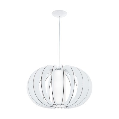 Pendant Light Steel White / Wood, Glass White - STELLATO 2