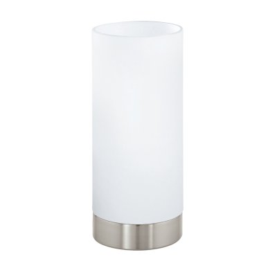 Table Light Steel Satin Nickel / Satin Glass White - DAMASCO 1