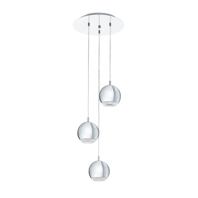 Pendant Light Steel Chrome / Plastic Clear - CONESSA