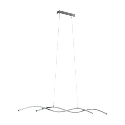 Pendant Light Steel, Aluminium Chrome / Plastic White - LASANA 2