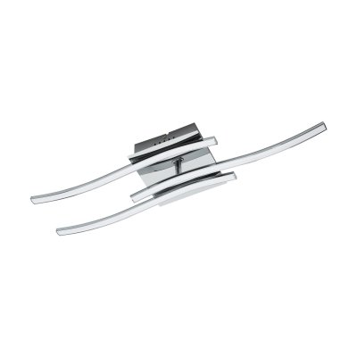 Ceiling Light Aluminium Chrome / Plastic White - VALMORA