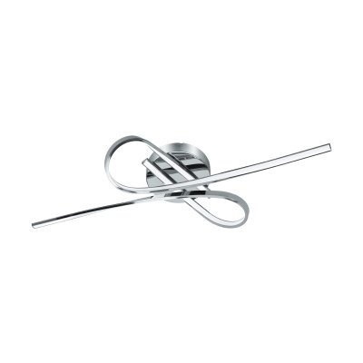 Ceiling Light Aluminium Chrome / Plastic White - SELVINA