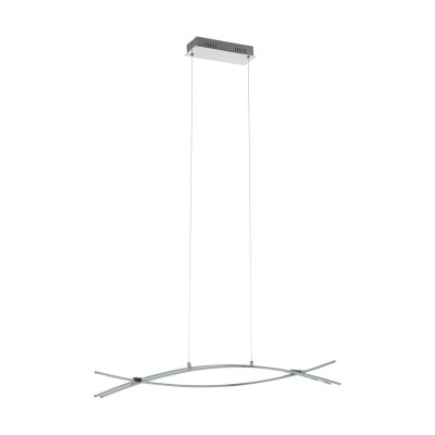 Pendant Light Aluminium Chrome / Plastic White - NEVADO