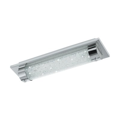Wall / Ceiling Light Stainless Steel Chrome / Plastic, Brilliant Glass Clear - TOLORICO