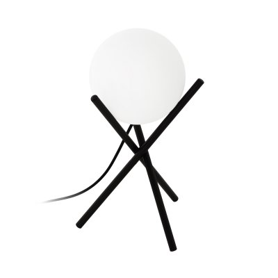 Table Light Steel Black / Glass Opal-matt White - CASTELLATO