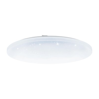 Wall / Ceiling Light Steel White / Plastic With Crystal Effect White - FRANIA-A