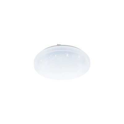 Wall / Ceiling Light Steel White / Plastic With Crystal Effect White - FRANIA-A
