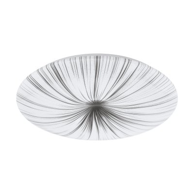 Wall / Ceiling Light Steel White / Plastic White, Silver - NIEVES