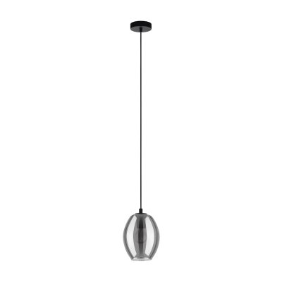 Pendant Light Steel Black / Smoked Glass Black-transparent - CADAQUES