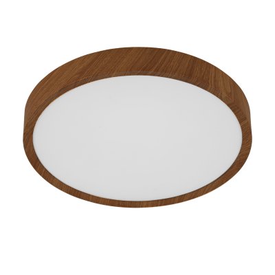 Ceiling Light Plastic, Steel Natural Wood Look / Plastic White - MUSURITA