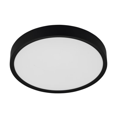 Ceiling Light Plastic, Steel Black / Plastic White - MUSURITA