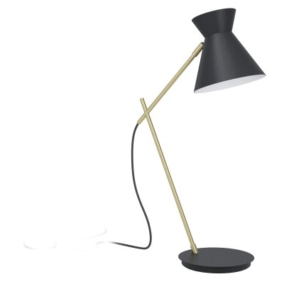 Table Light Steel Black, Brass - AMEZAGA