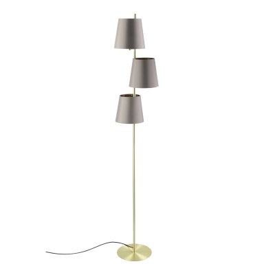 Floor Light Steel Brushed Brass / Fabric Cappuccino, Brass - ALMEIDA 2